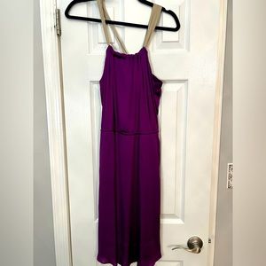 Purple mini silk dress. Size medium.